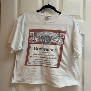 Junk Food graphic cropped tee. Medium